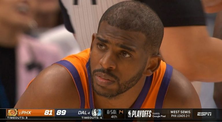 Chris Paul fouls out with four minutes left in the game