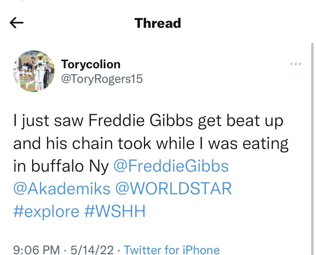 Freddie Gibbs allegedly attacked before Buffalo concert