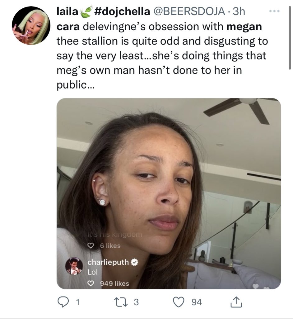 Cara Delevingne admires Megan Thee Stallion all night at BBMAs 