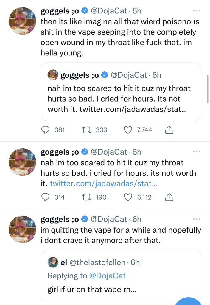 Doja Cat says she had surgery on her tonsils after infection
