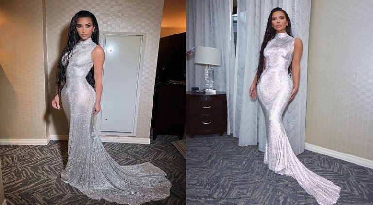 Kim Kardashian shows off slim figure at Correspondents' Dinner 