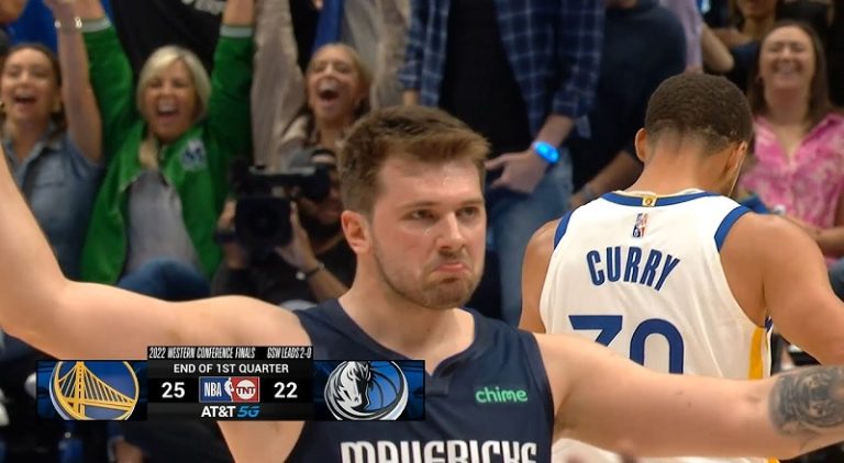 Luka Doncic does Steph Curry shimmy and mocks his face after 3 pointer