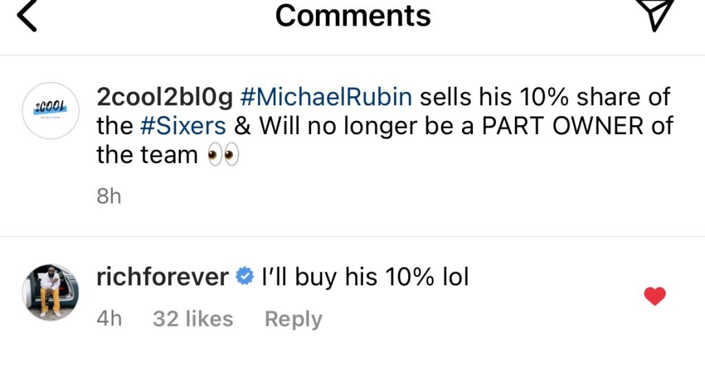 Rick Ross wants to buy 10% ownership stake in Sixers 