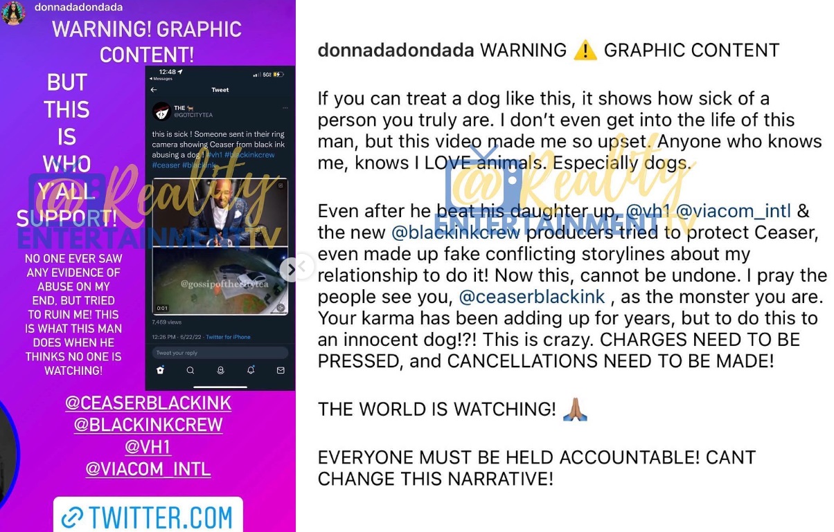Donna Lombardi wants Ceaser to face charges after hitting his dog