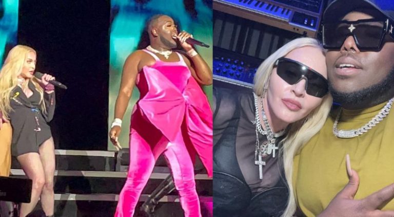 Saucy Santana performs at NYC Pride event with Madonna