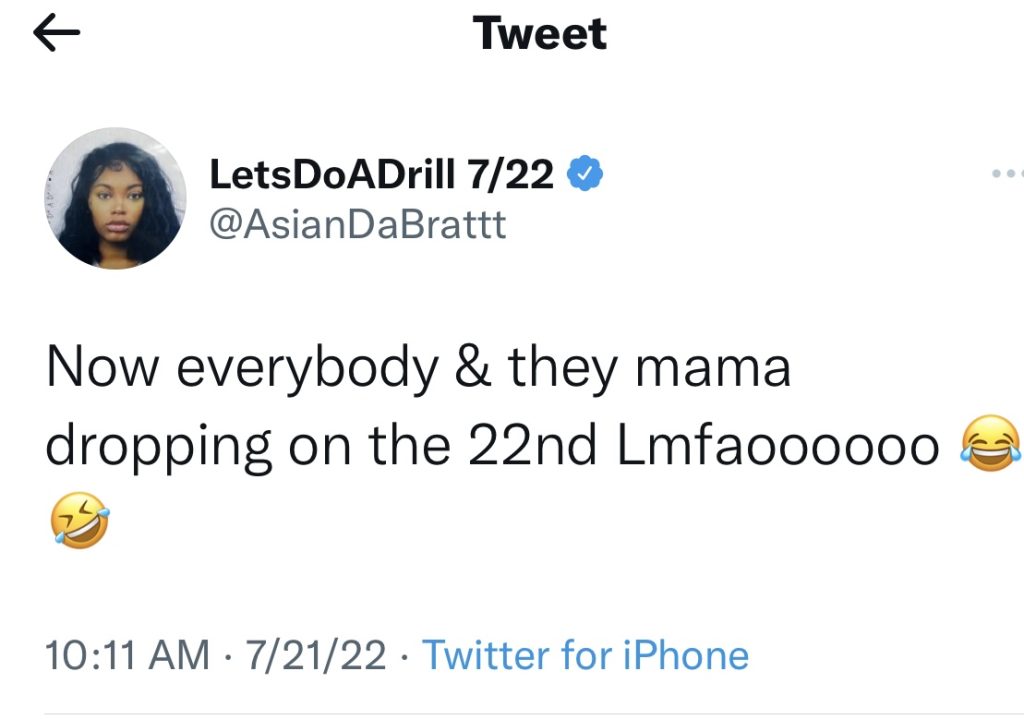 Asian Doll says artists want to release music on same day as her