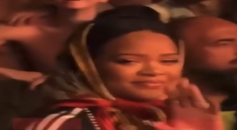 Rihanna waves at fans at Rolling Loud Portugal
