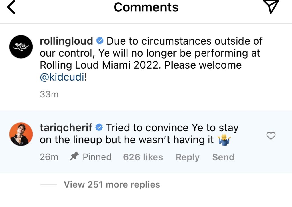 Kid Cudi replaces Kanye West as Rolling Loud Miami headliner 