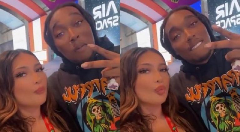 Takeoff caught off guard when girl takes pic of him with beauty app