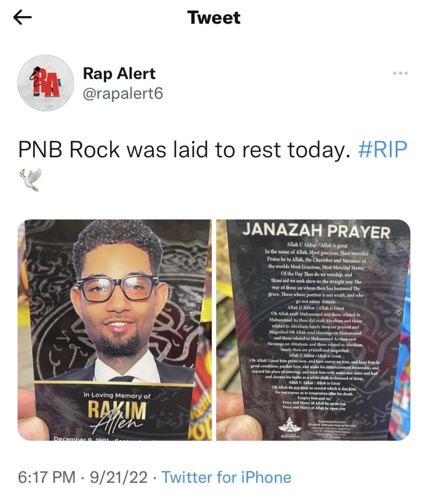PnB Rock’s funeral held a week after shooting 