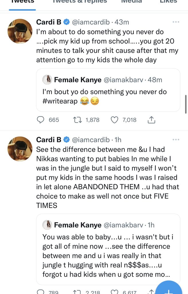 Cardi B and Akbar V feud on Twitter 