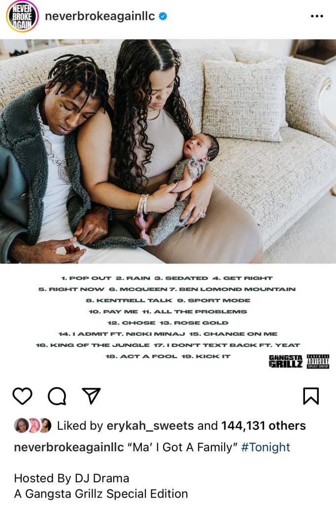 NBA Youngboy reveals “Ma I Got A Family” tracklist 