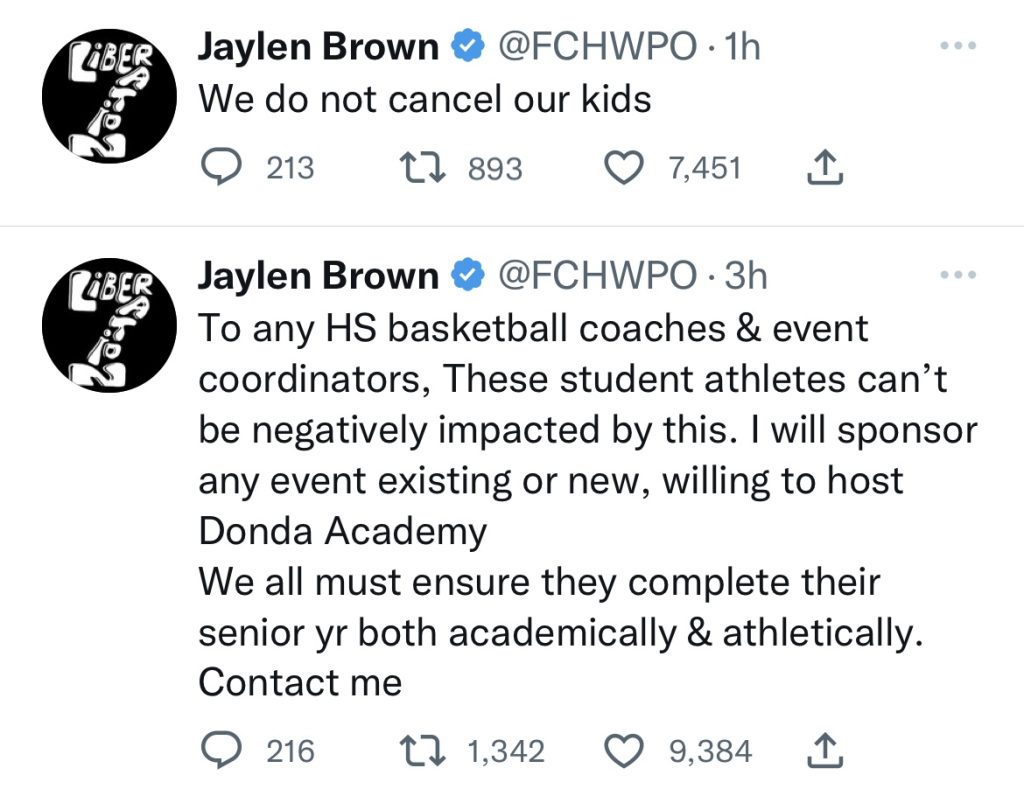 Jaylen Brown looking to help Donda Academy basketball team