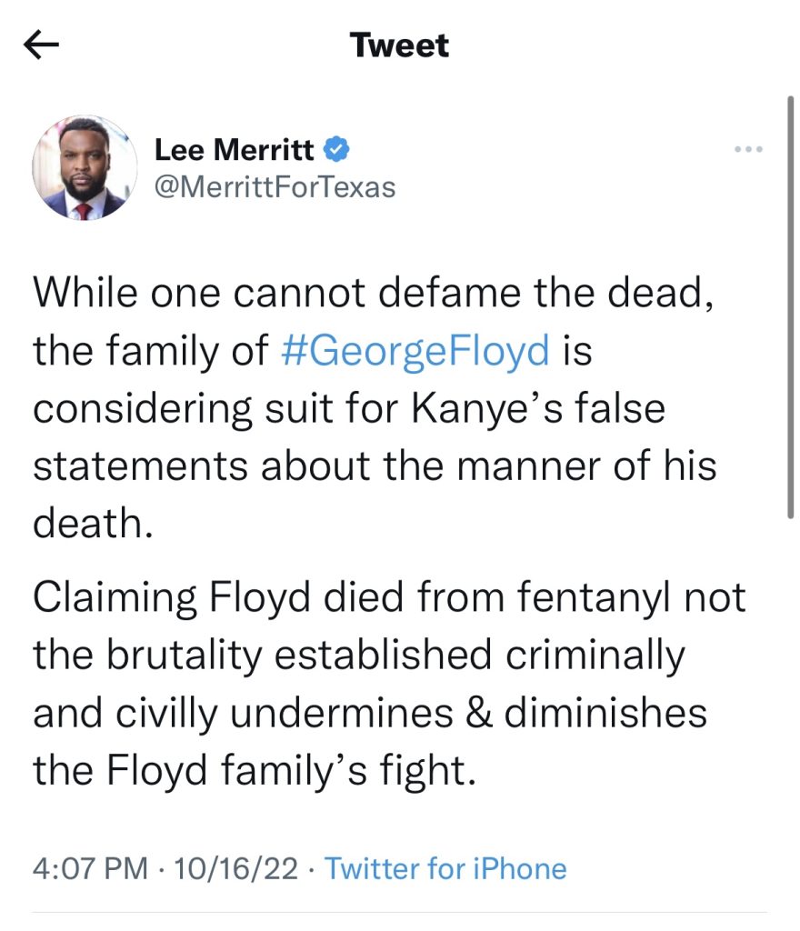 George Floyd's family considering lawsuit against Kanye West