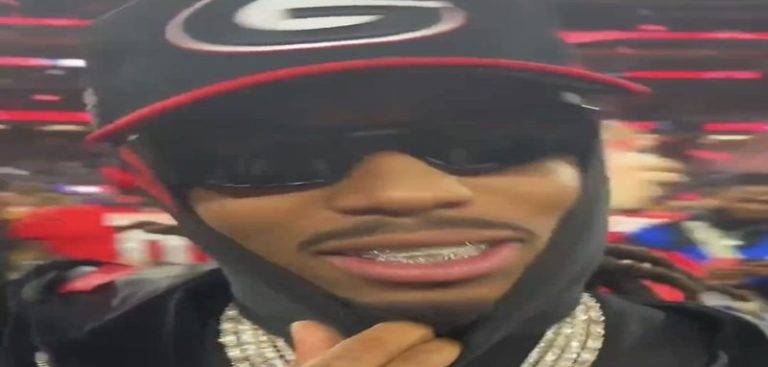 Quavo shouts out Takeoff after Georgia beats TCU in title game