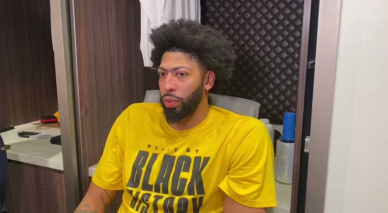 Anthony Davis was upset the Lakers were losing on LeBron's night