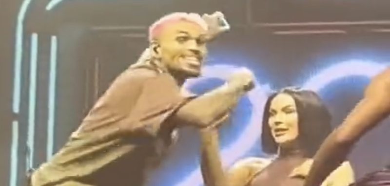 Chris Brown throws fan's phone as he gave her lap dance