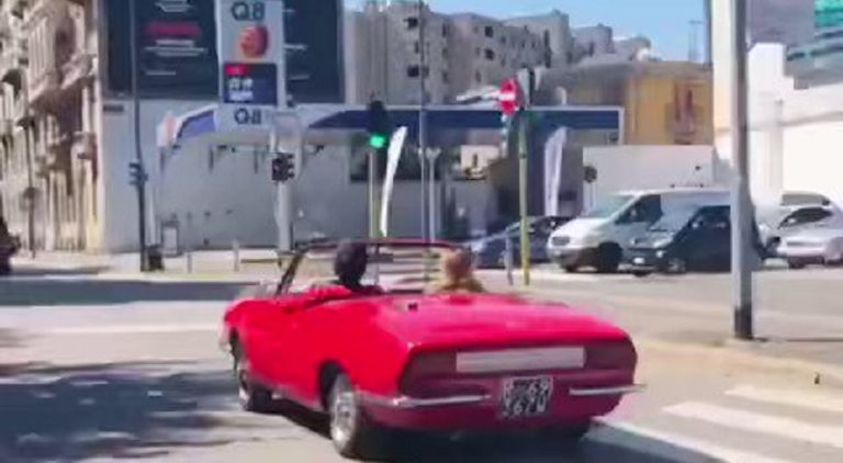 Jay-Z and Beyonce spotted driving around in red convertible