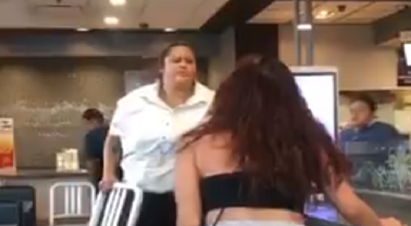 Woman throws juice on McDonalds manager and drama ensues