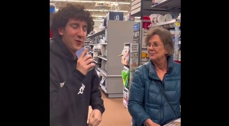Teen pranks old woman and frames her for shoplifting in Walmart