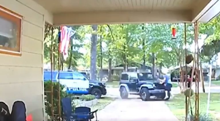 Alabama man runs over an off duty cop in his own yard