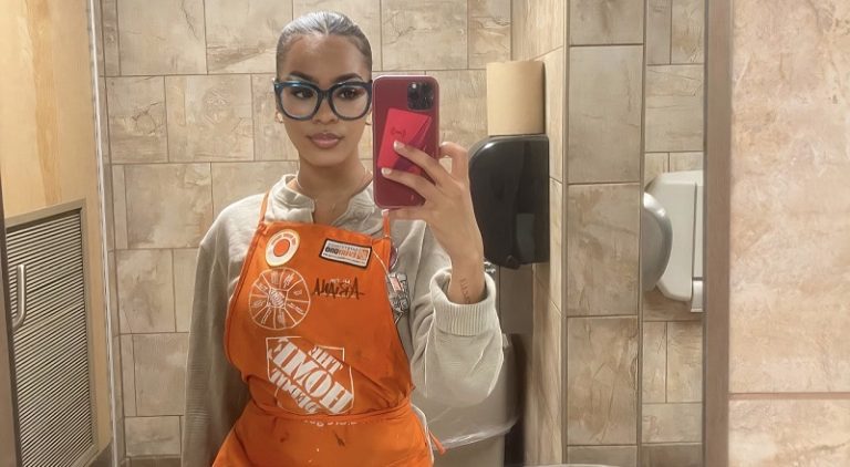 Woman working at Home Depot goes viral for being beautiful