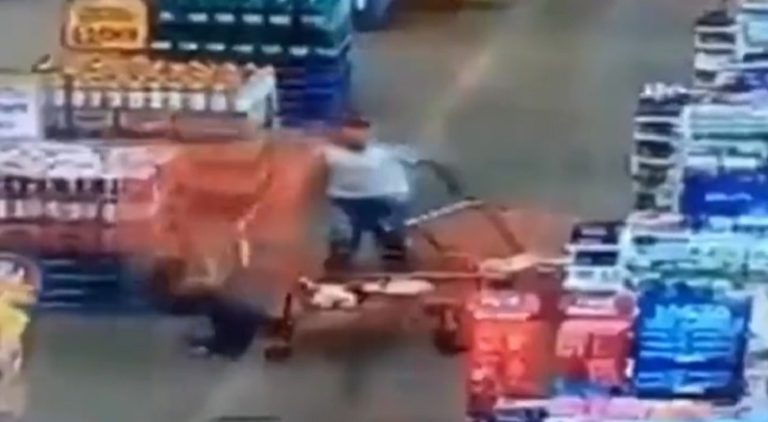 Man hits woman with shopping cart after she keeps bumping him