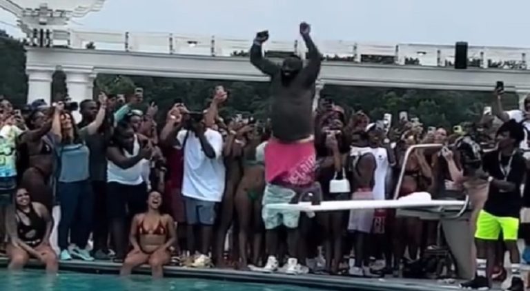 Rick Ross knees gave out while jumping off diving board