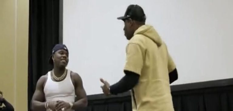DaBaby speaks to Colorado football team before game vs USC 