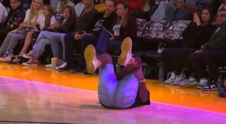Laker fan tears Achilles while attempting halfcourt shot at halftime