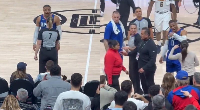 Russell Westbrook argues with fan after home loss to Nuggets