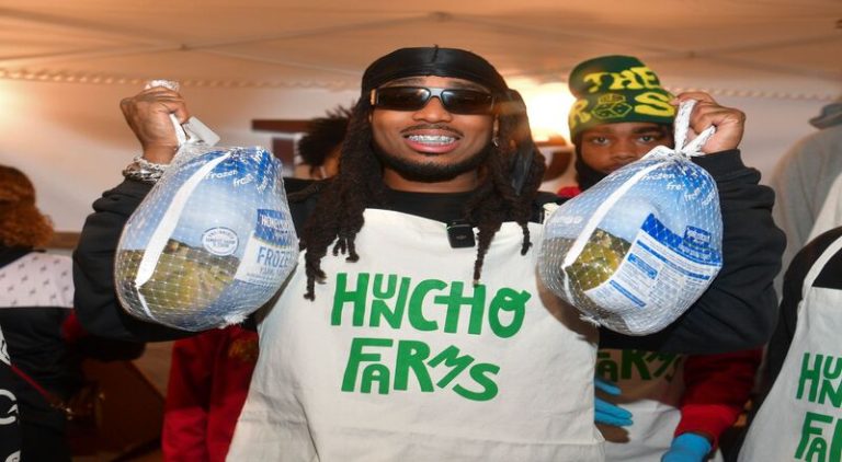 Quavo hosts "Huncho Farms" Thanksgiving event for families