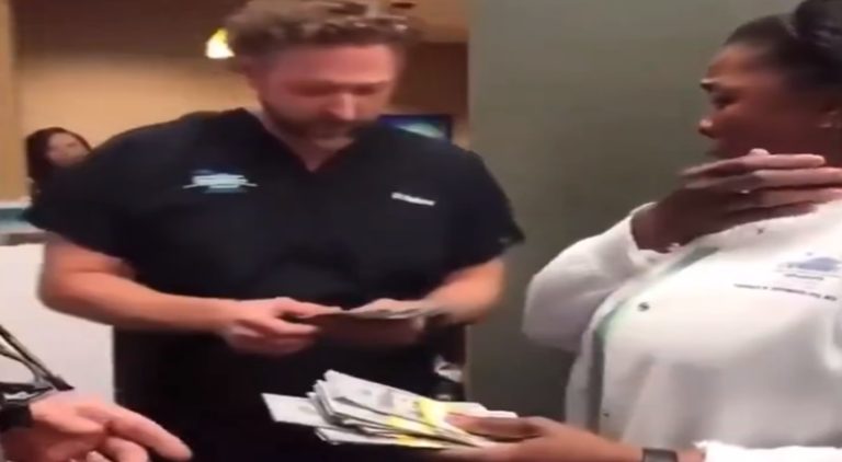 Dentist surprised with $20K cash on 20th work anniversary