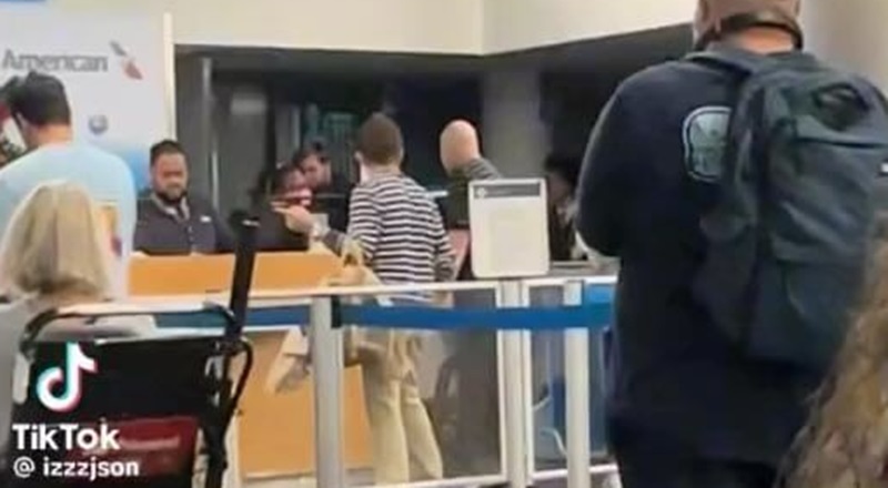 Man goes on tirade in airport over American Airlines