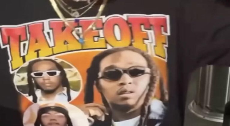 Quavo receives Takeoff shirt from fan while visiting Japan