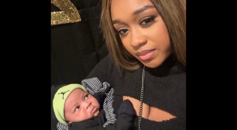 Woman shares video of her baby angry looking at her at party
