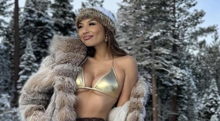 Jeannie Mai shows off bikini photo shoot in snow for birthday
