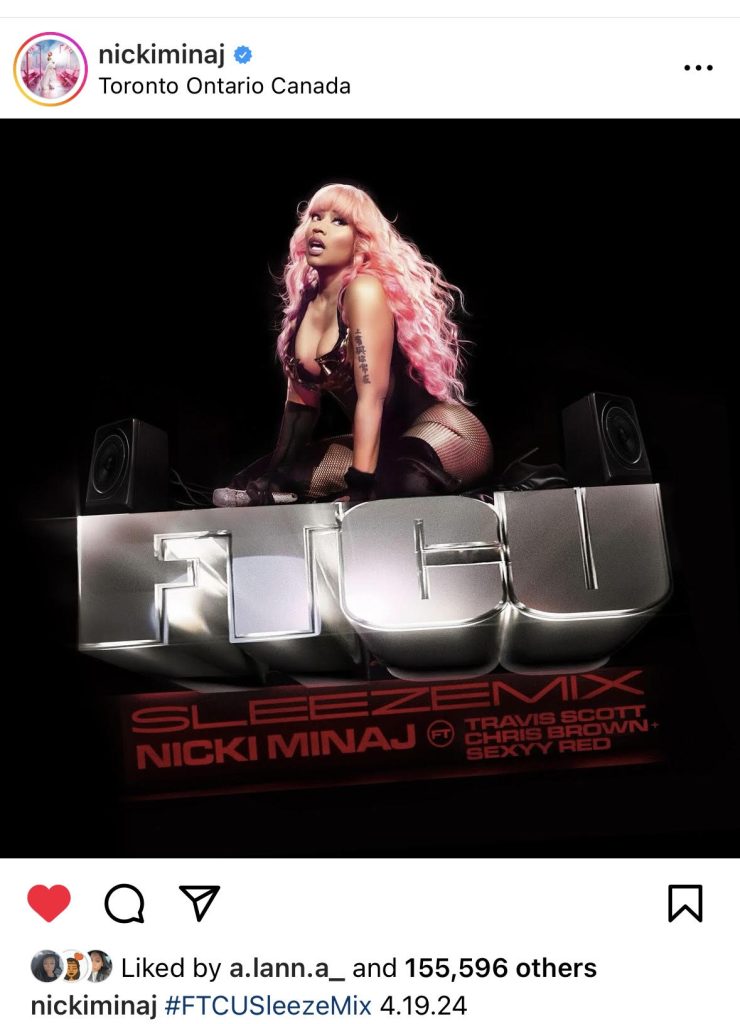 Nicki Minaj to release "FTCU (Sleaze Mix)" on April 19