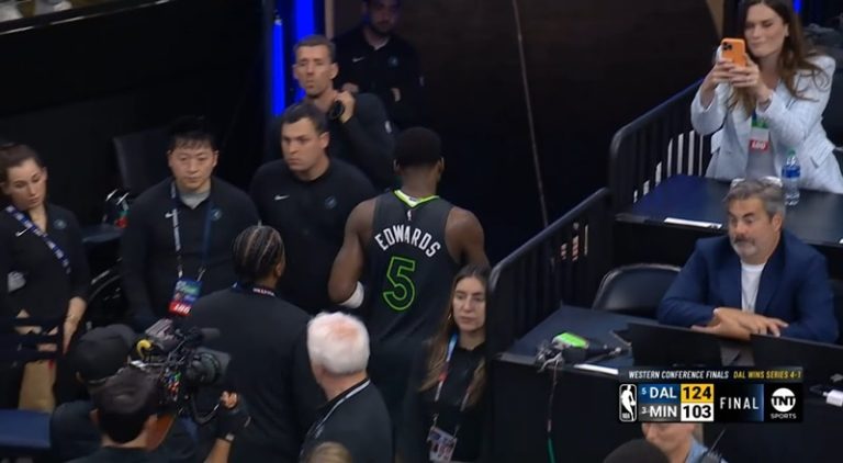 Anthony Edwards walks off as Mavericks reach NBA Finals