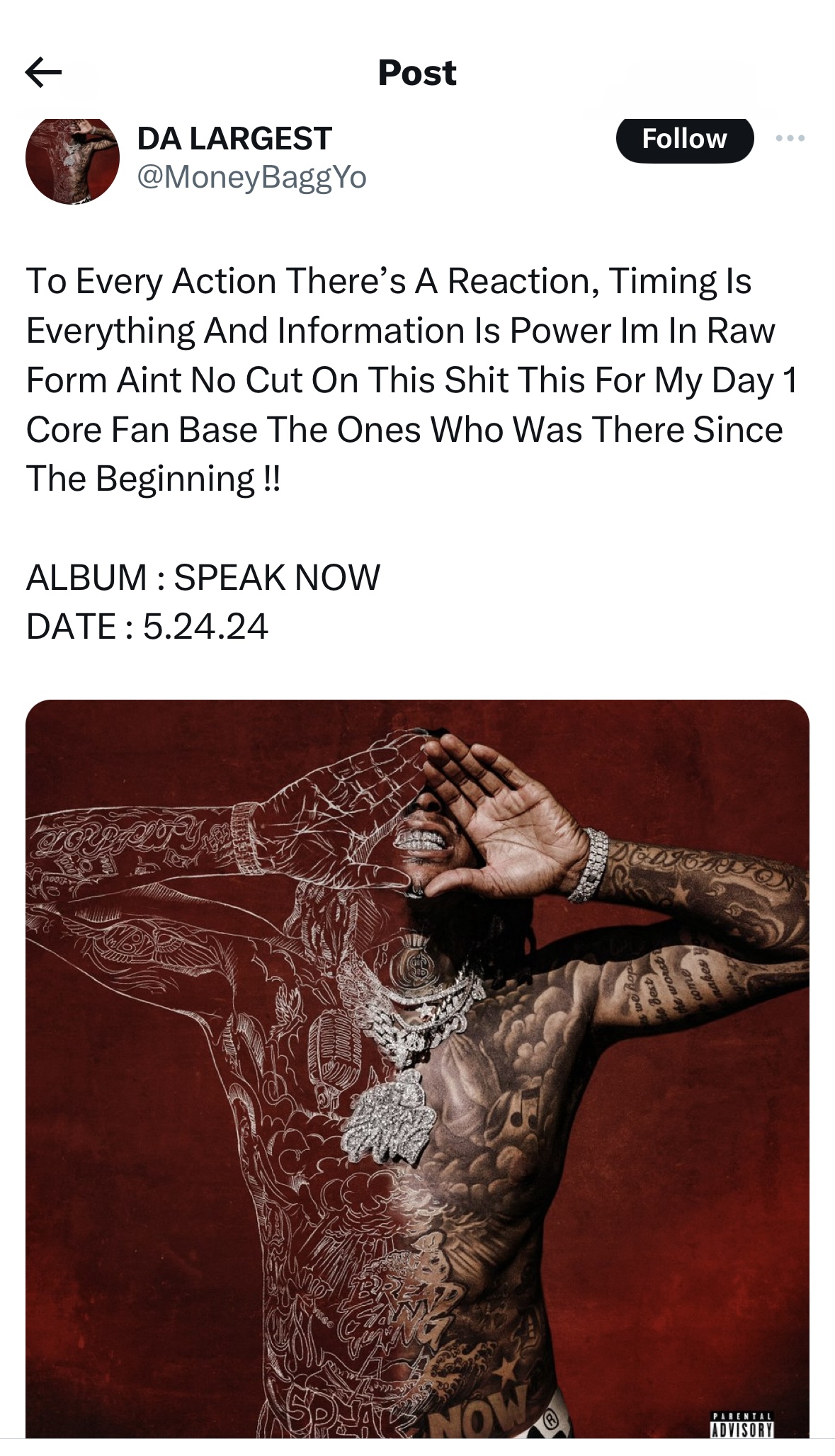 Moneybagg Yo to release “Speak Now” album on May 24