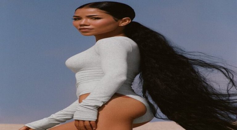 Jhené Aiko models in new SKIMS collection