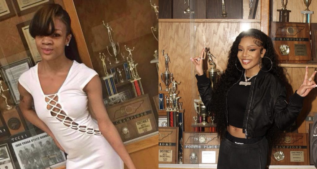 GloRilla shares throwback and current photos of her at former Memphis high school